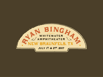 Ryan Bingham Detail 2 badge country crest logo music music logo ryan bingham typography vintage badge vintage type vintage typography