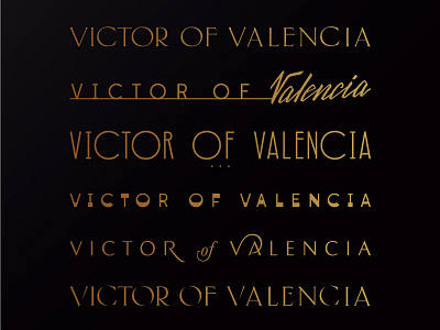 Victor Of Valencia Logotype branding classy gradient high end lettering logotype photography premium typography