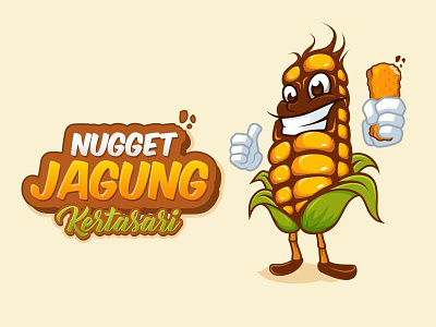Corn Nugget cartoon design dribbble illustration logo mascot mascot character vector