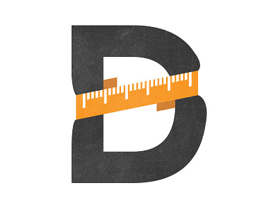 D d fitness illustration letter ruler texture type