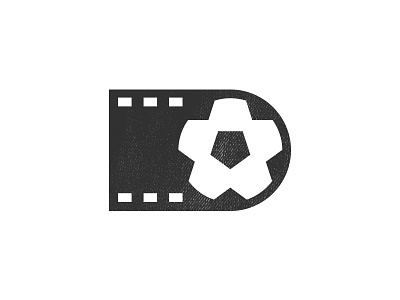 SOCCER FILM ICON ball black clean film flat icon logo soccer symbol