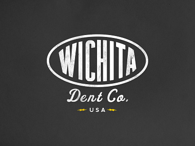 Local Company Brand clean flat texture type white wichita yellow