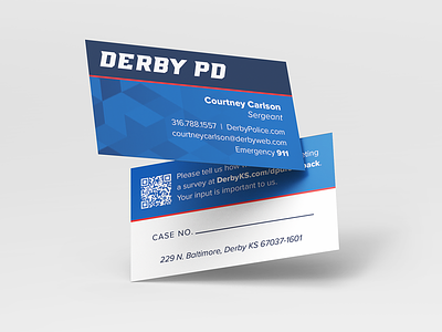 Police Department Business Cards branding business cards clean design identity logo police