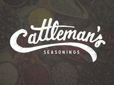 Cattleman's Logo brand branding design lettering logo packaging script texture type typography