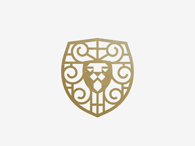 Lion 2 brand gate illustration iron line lion logo mark texture