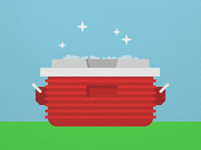 Iced Cooler cooler design illustration