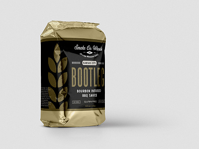 Packaging Project barbecue bbq bootleg branding design gold label packaging