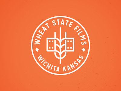 Wheat State Films badge branding film icon kansas logo motion video wheat wichita
