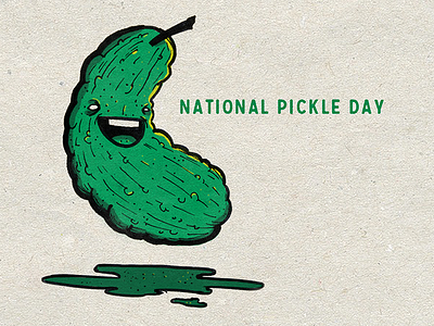 November 14th - National Pickle Day green illustration pickle day pickles