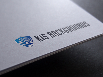 KIS Backgrouds blue branding fingerprint identity logo shield