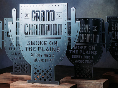 Custom Cut BBQ Trophies barbecue bbq knife trophy
