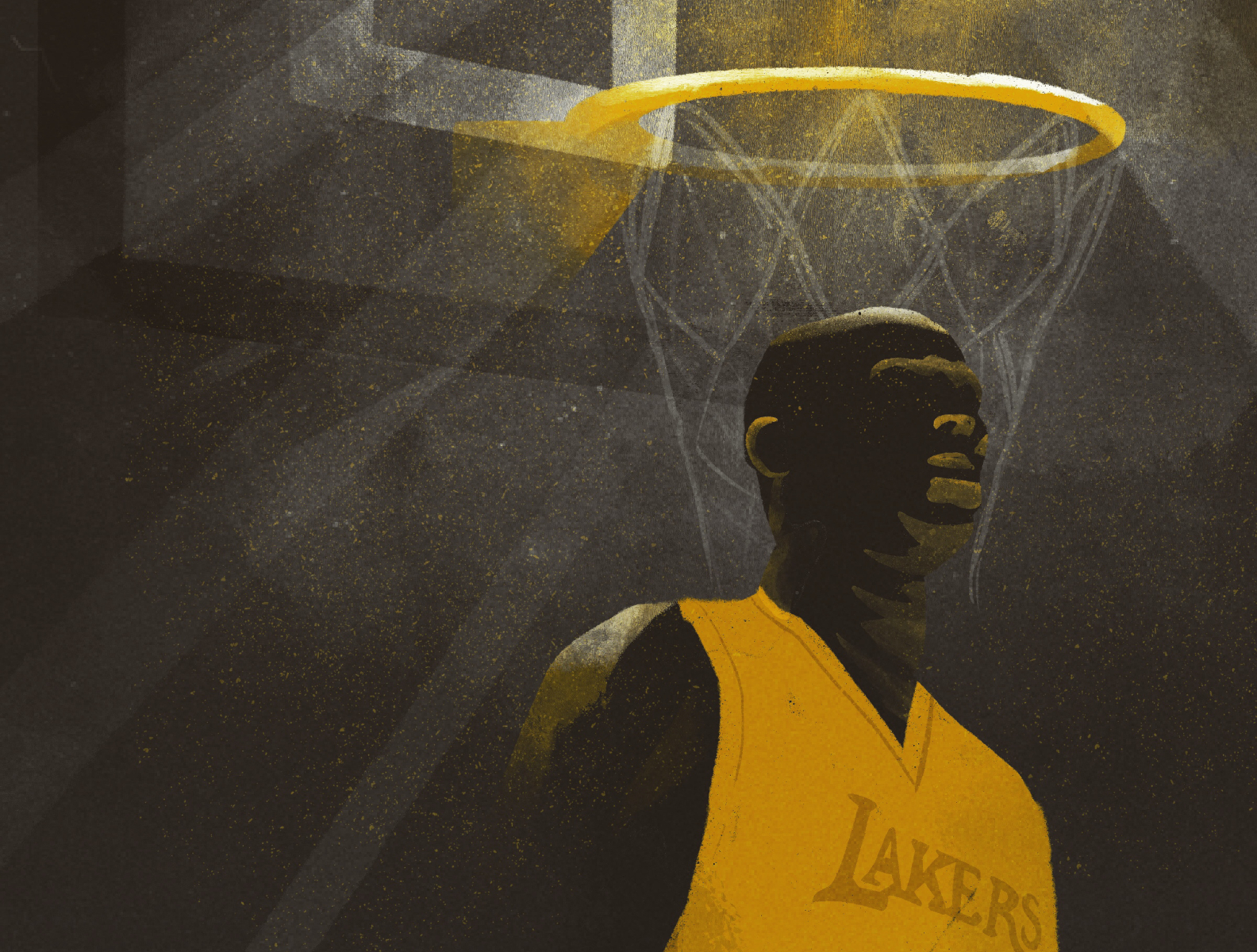 Kobe nba kobe heavenly lakers procreate texture illustration digital basketball design illustration kobe bryant