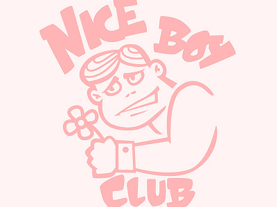 Bad Boy Club Bootleg 90s bad bootleg boy club flower illustration nice pink shirt smile vintage