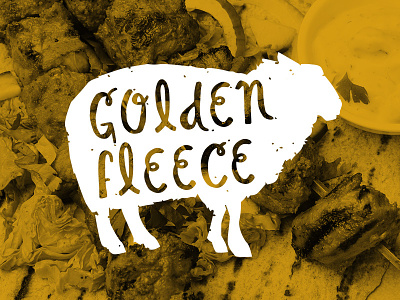 Golden Fleece distress fleece handmade kebab middle eastern ram restaurant rough sheep typography