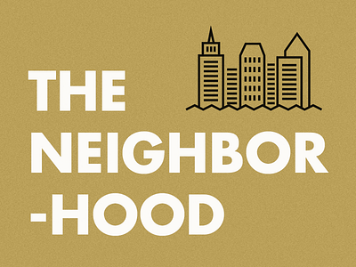 The Neighborhood black detroit geometric gold icon minimal print simple skyline