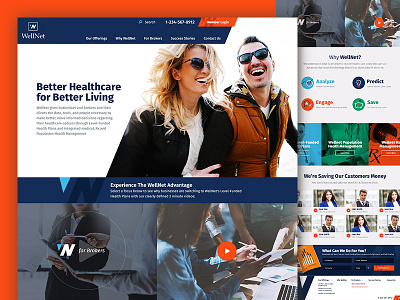 W/N angle care colorful corporate design form health icons mockup play testimonials web