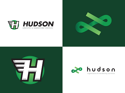 HUDSON clean h image inter logistics logo mark marketing modern route weaved wip