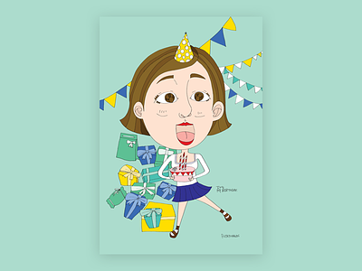 8 Happy Birthday designer drawing illust illustration illustrator portraite