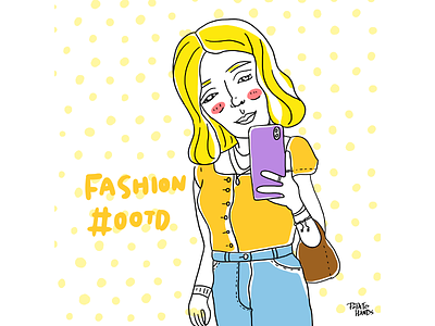 Selfie Girl design designer drawing fashion illust illustration illustrator portraite