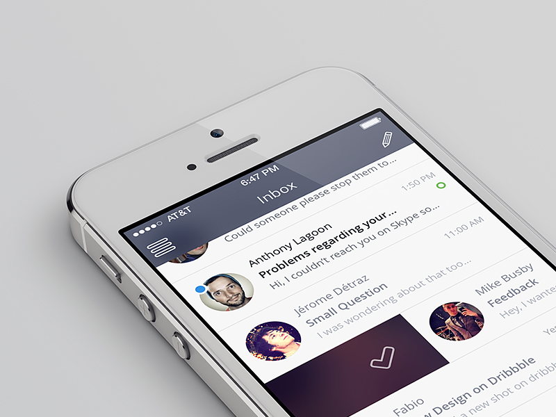 iOS 7 Mail App by Pascal Gärtner on Dribbble