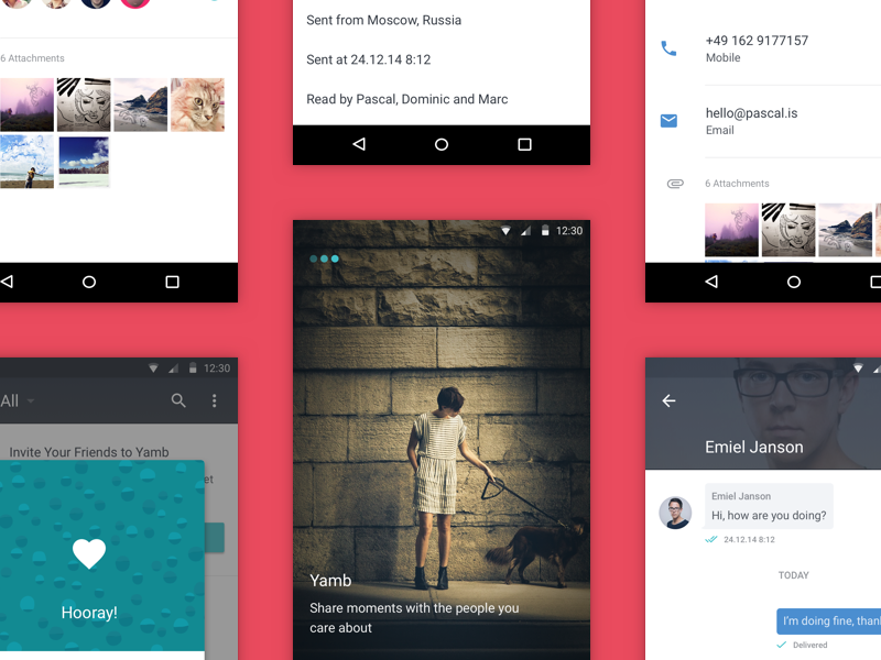 Android Messaging App by Pascal Gärtner | Dribbble | Dribbble