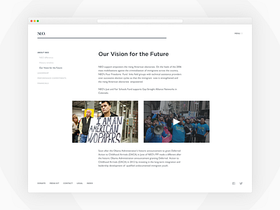 Story Page clean gotham minimal non profit site story template typography web