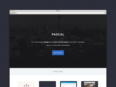 Portfolio berlin blue dark personal portfolio showcase web website