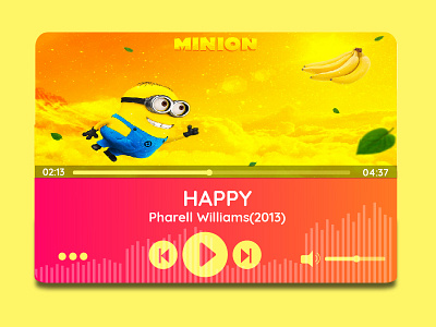 Music Player UI adobe design illustrator interaction design interface ui ux