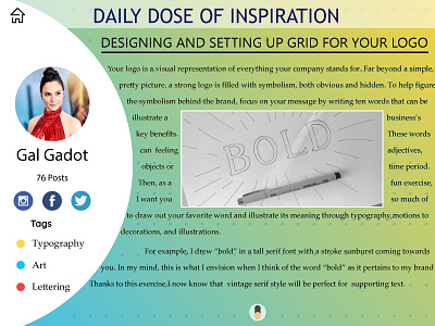 Blogpost UI adobe art daily ui design illustrator interaction design interface sketch ui ux