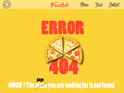 Error 404 for online food ordering website adobe art daily ui design error 404 illustrator interaction design interface sketch ui ux