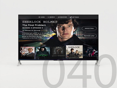 TV App UI illustrator television tv app ui ux