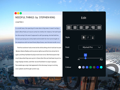 Text Editor UI 043 adobe dailyui text editor ui ux