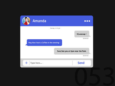 Day53-Clean Chat UI 053 adobe chat ui dailyui ui ux