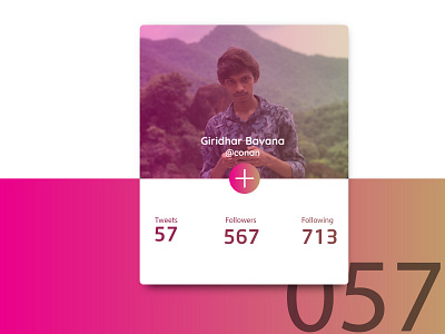 Day57-Twitter Profile UI 057 adobe dailyui profile twitter ui ux