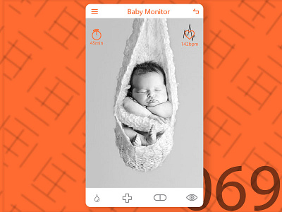 Day69 - Baby Monitor UI 069 adobe baby monitor ui dailyui ui ux