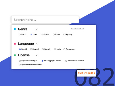 Day82 - Advanced Search UI by Stoic on Dribbble