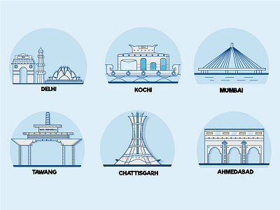 City Icons for Picxy.com ahmedabad assam chattisgarh city delhi icons india kerala mumbai