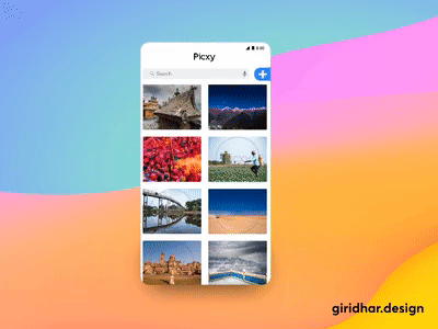 Picxy Mobile App Design android app mobile photographer photos picxy