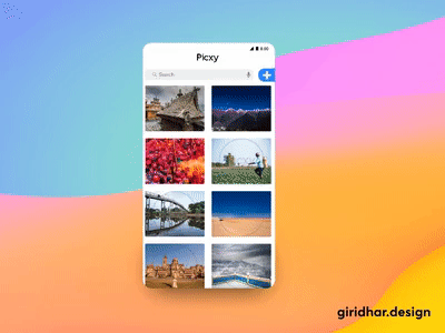 Picxy Mobile App Design