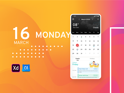 calendar app baldev bisht app event mobile design mobile app design ui design usable
