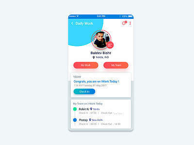 Dailywork App app design mobile ui ux