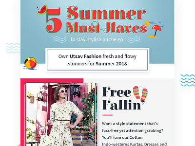 Summer Must Haves graphic design newsletter visualization