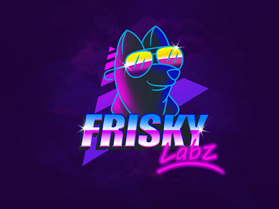 frisko synthwave design frisky illustration logo synthwave