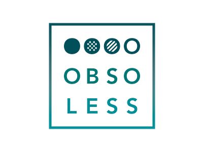 Obsoless Logo gradient logo logo design square teal