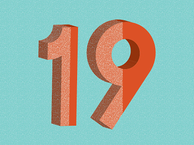 Dipped complement complementary dots illustration nineteen number sprinkles type