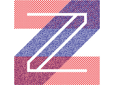 Z 36 days of type letter red white and blue texture type vector z zed