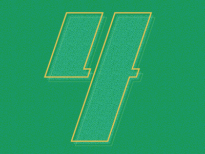 Four 36 days of type 4 four green number texture vector