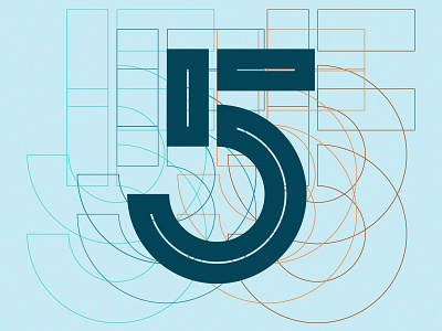 Five 36 days of type five illustration number outlines vector