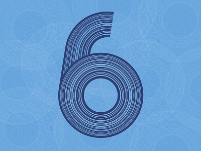 Six 36 days of type blue circles lines number six