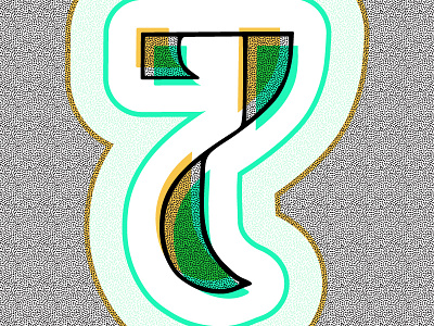 Seven 36 days of type 7 colors number seven texture